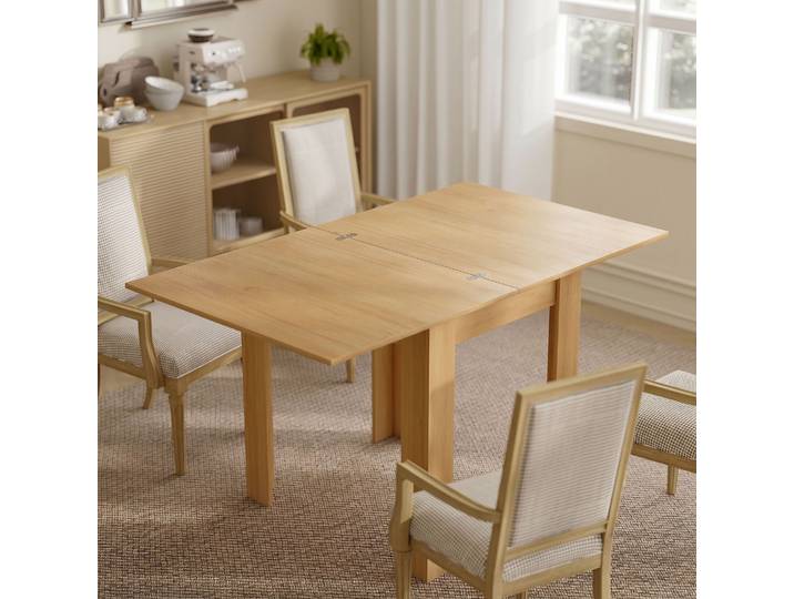 HOMCOM Table Extensible 4-6 Pers. 70-140cm Bois Naturel