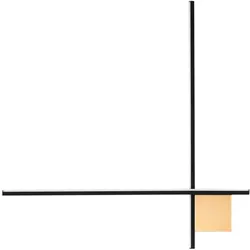 Nova Luce 9006087 CROSS Wandleuchte Schwarz / Gold