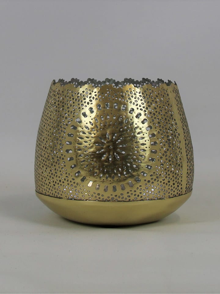 AM Design Windlicht in Gold - (H)17 x Ø 15 cm - onesize