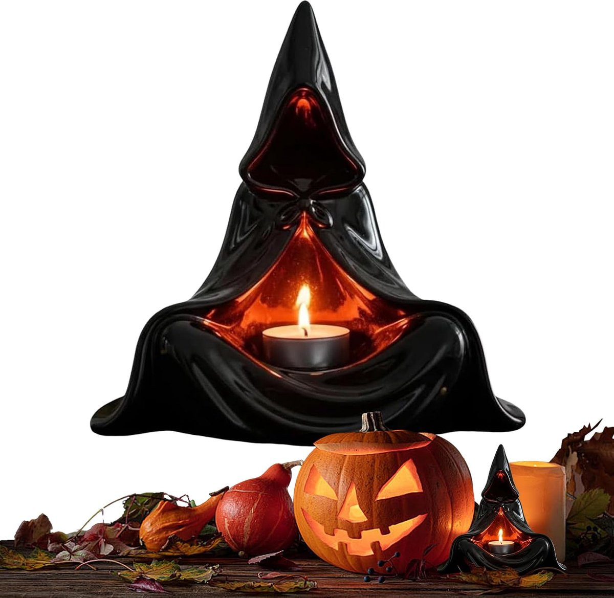 Theelichthouder Kandelaar Halloween Decoratie B/D/H: 10 x 12 x 5 cm
