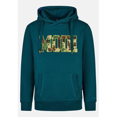 Kapuzenpullover SALZHAUT "Hoodie HEFF - MOIN Camouflage", Herren, Gr. XL, blau (dragonfly), Pullover Kapuzenpullover