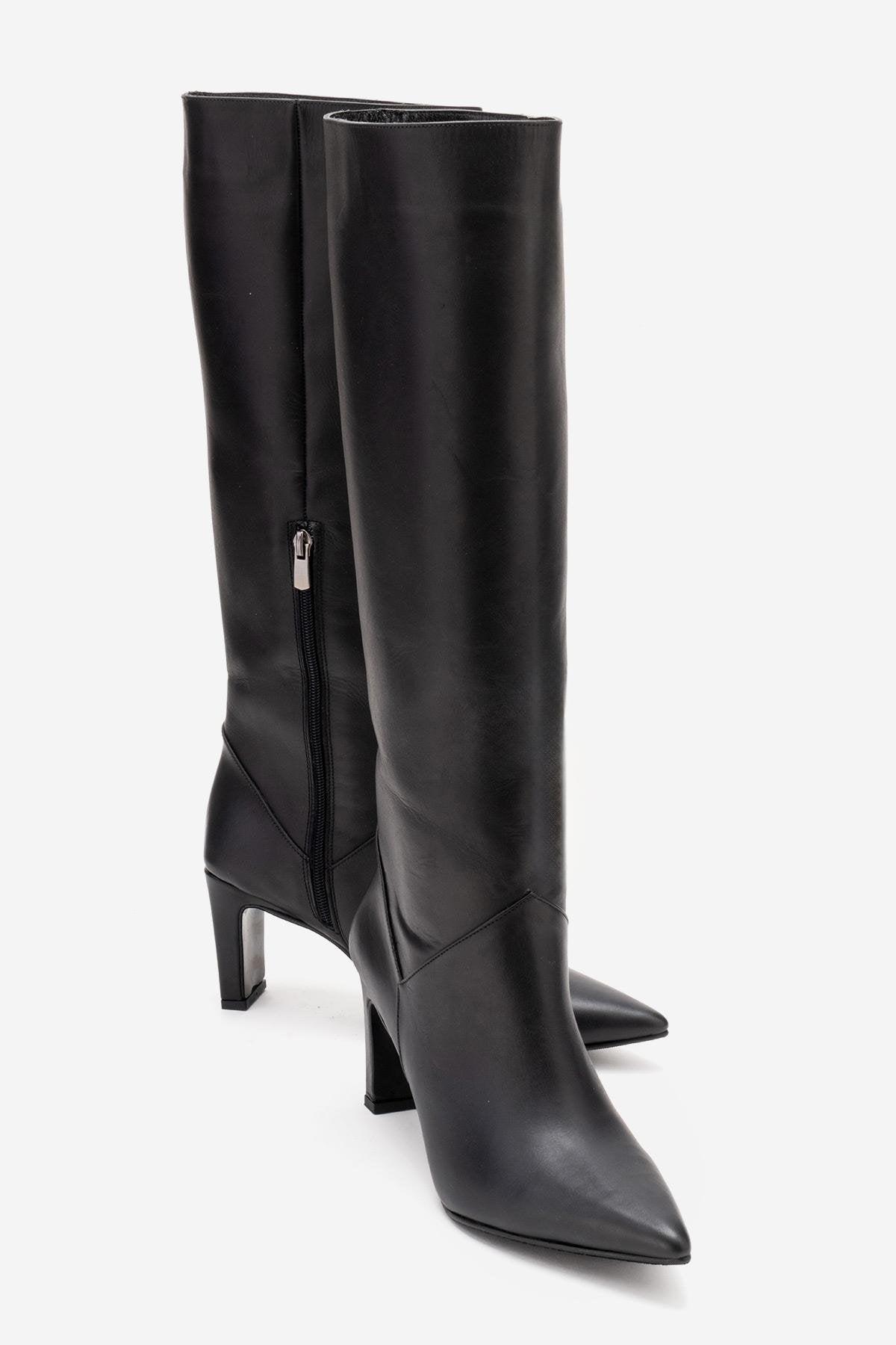Merla Leder Blockabsatz Stiefel (Damen)