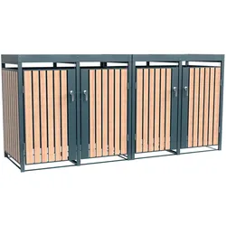 Tchibo - Mülltonnenbox mit Blumenkasten - 264x84x125cm - anthrazit -