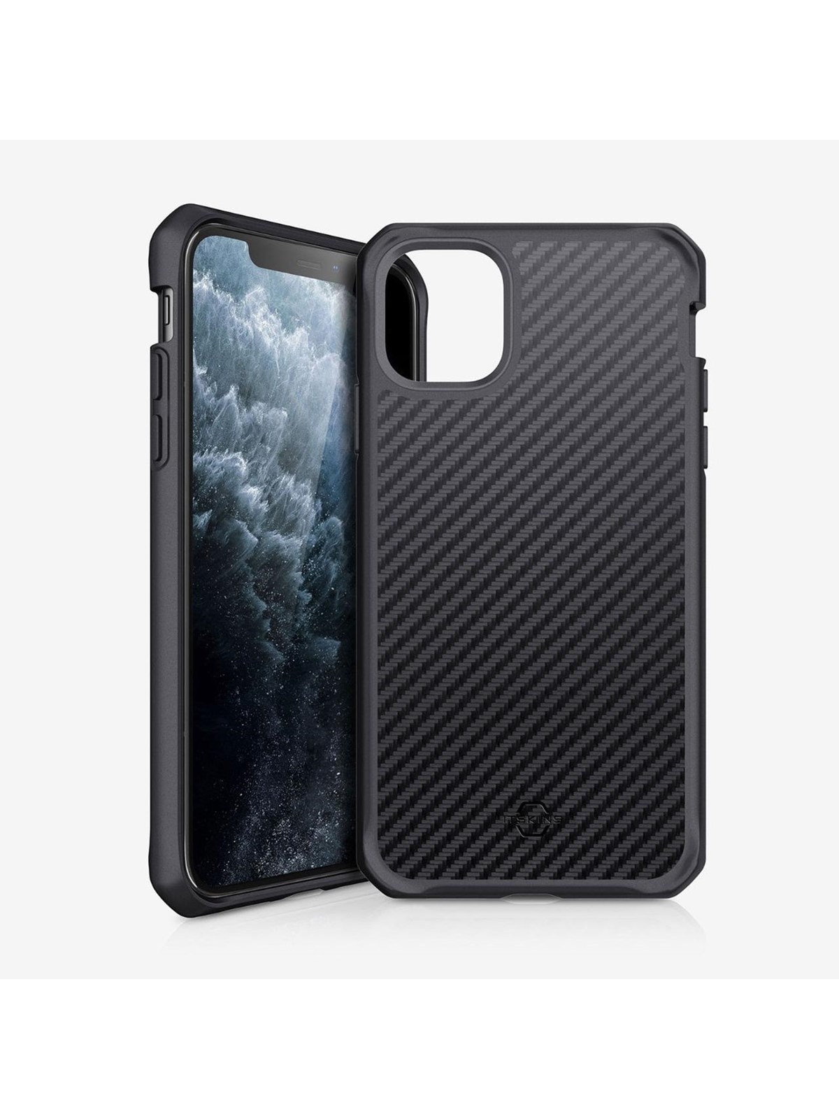 ITSKINS BALLISTIC? CARBON cover for iPhone 11 Pro / XS / X. Black