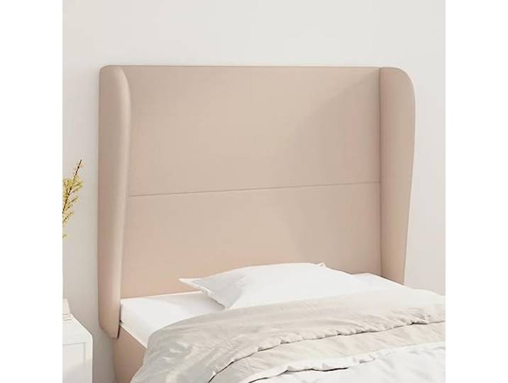 KTHLBRH Klassisches und verstellbares Kopfteil aus Kunstleder für Betten, elegantes Design mit Beinen aus Lärchenholz, langlebig und einfach