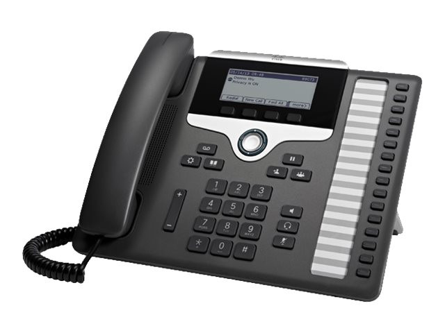 Cisco IP-telefoon CP-7861-3PCC-K9 antraciet met SIP en SRTP ondersteuning voor Asterisk, Broadsoft, Centile en Metaswitch