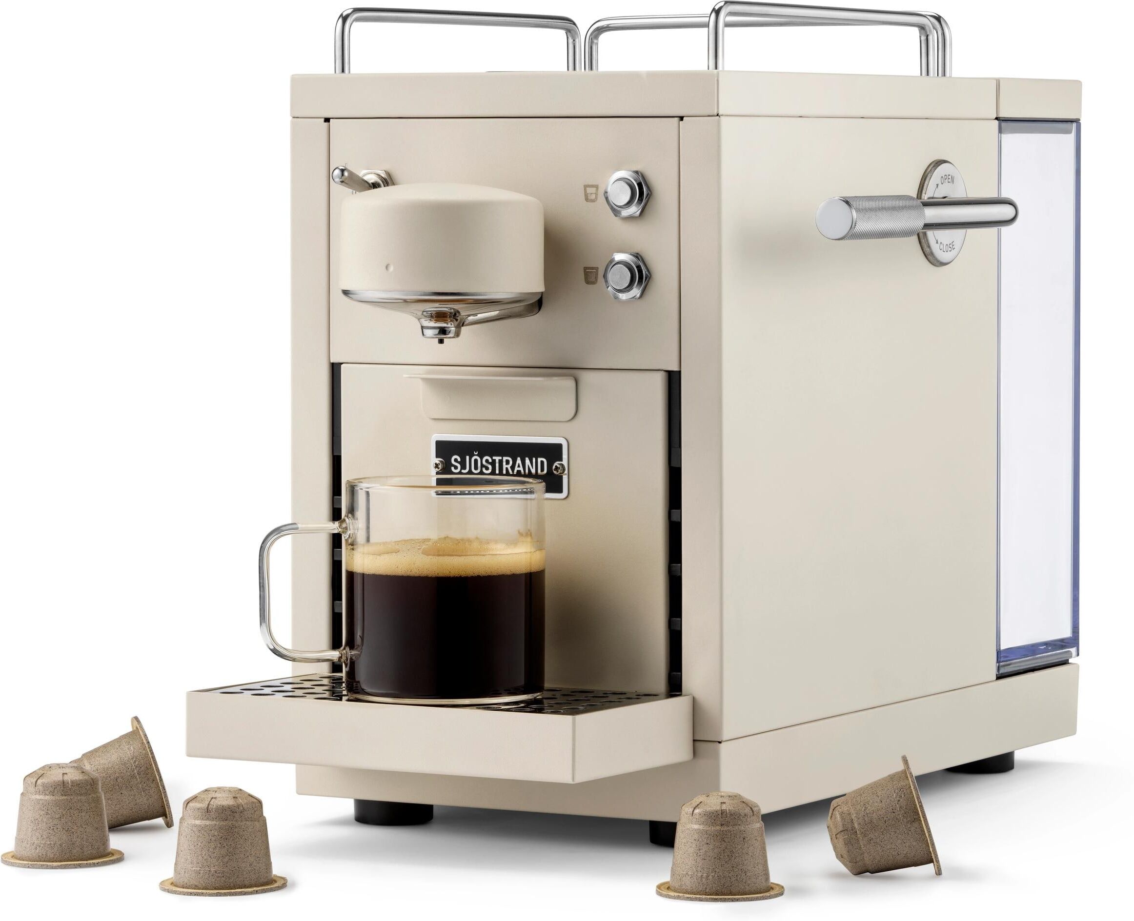 Kapselmaschine "Sjöstrand The Original 2.0", Energieeffizienz: A, beige, Kaffeemaschinen, Kapselmaschine beige Einheitsgröße