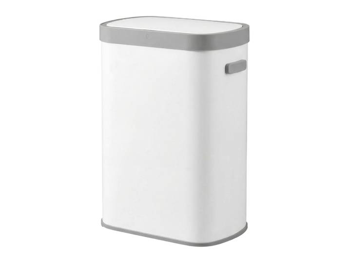Poubelle de cuisine automatique 50 l couvercle à fermeture blanc