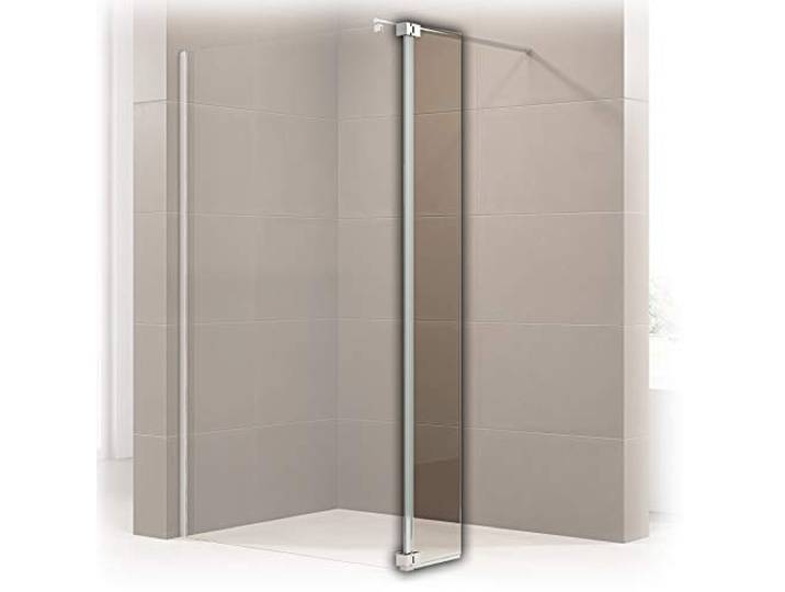 Seitenelement Spritzschutz Echtglas NT106 - Zubehör Walk-In Dusche - Glas wählbar, Glasart:Klarglas