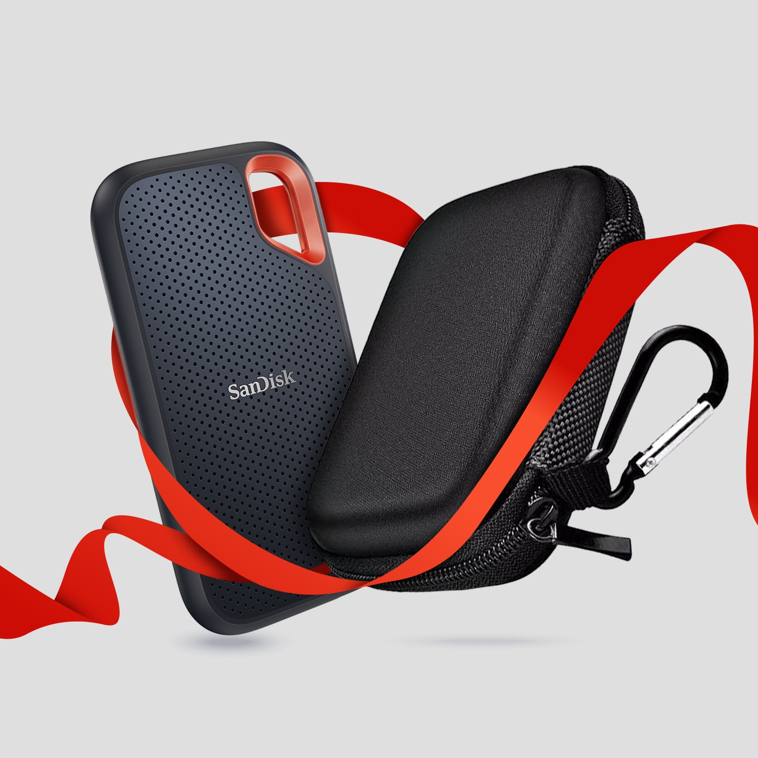 SanDisk Extreme Portable SSD V2 1 TB USB-C 3.1 (10Gb/s) externe SSD inklusive Schutztasche