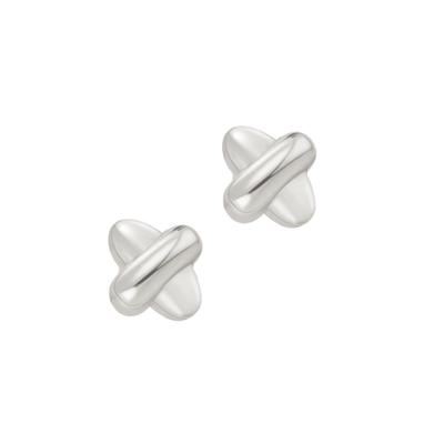 Paar Ohrstecker S.OLIVER "Knots", silber (edelstahlfarben), Ohrringe, Damen, Edelstahl