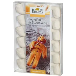 BIRKMANN Tonpfeifen für Stutenkerl, Pfeifen, Backpfeifen, Backzubehör, 8 cm, Ton, 330283