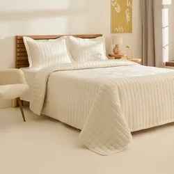 Karaca Alice Tagesdecke-Set, Einzelbett, Creme