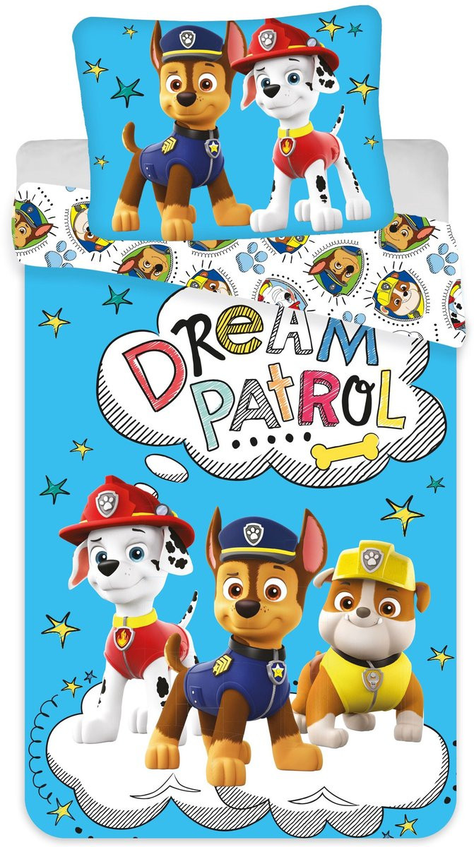 PAW Patrol Dekbedovertrek Dream Patrol Eenpersoons 140 x 200 cm Katoen