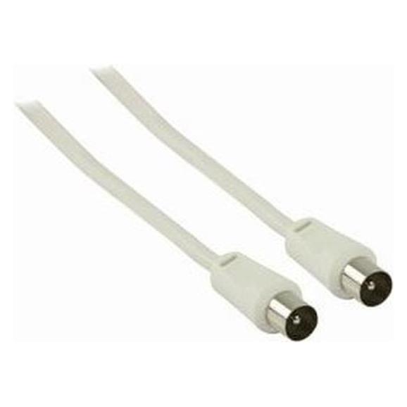 Nedis Coax Cable IEC (Coax) Male IEC (Coax) Male Nickel Plated 90 dB 75 Ohm Double Shielded 10.0 m R (90 dB, Antennenkabel) (CSGP40200WT100)