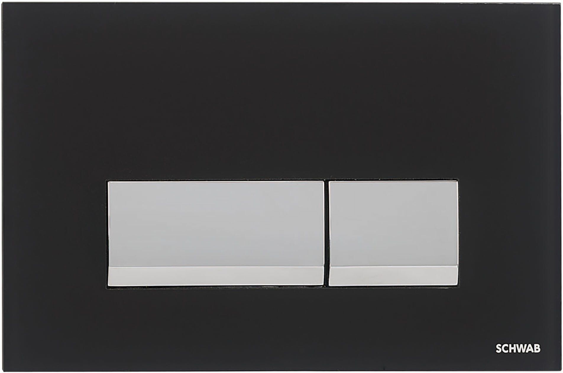 Fluidmasterfamilybrands PLACCA WC SCHWAB MAGNUS VETRO NERO DOPPIO FLUSSO PER CASSETTE SERIE 299