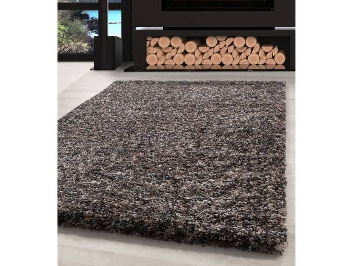 Tapis Shaggy poil long design mélangé tapis poil long de style vintage pour le salon Couleur: Taupe Taille: 280 x 370 cm