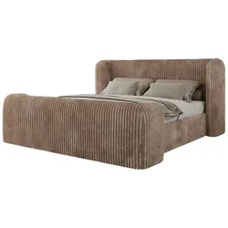 Polsterbett mit Lattenrost  ¦ braun ¦ Maße (cm): B: 223 H: 111
