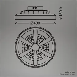 Briloner AIR Ventilator Deckenleuchte RGBIC CCT - Schwarz, Ventilator, Schwarz