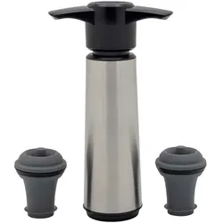 Vacu Vin Weinpumpe Edelstahl (1 Pumpe, 2 Stopfen)