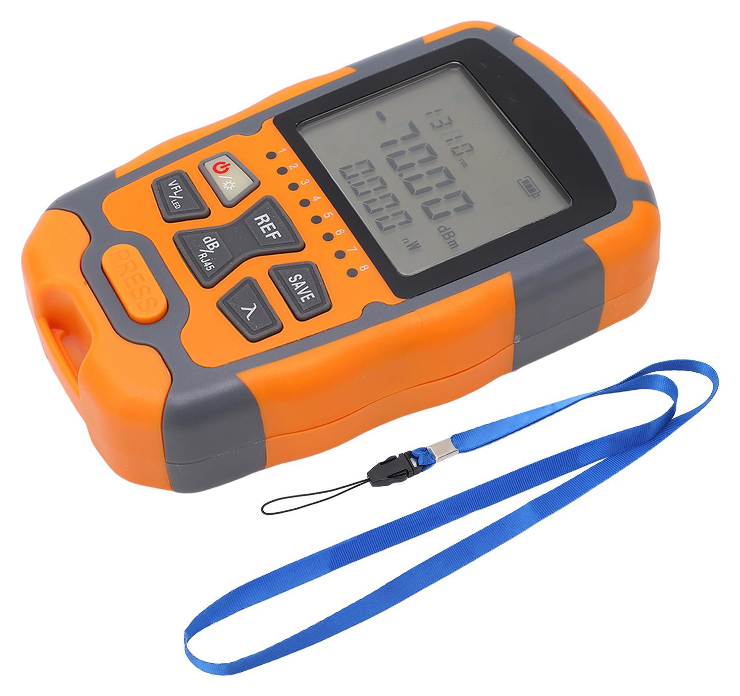 Gistuch Glasvezel-prestatie meter met digitaal display en optische kabeltester, bereik -70 tot +10 dBm