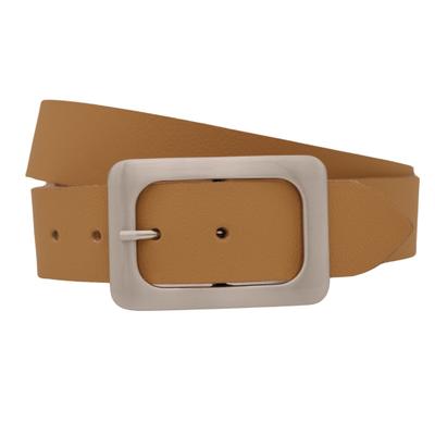 Ledergürtel ANNAMATONI "AnnaMatoni Ledergürtel Zoi Ledergürtel Zoi", Damen, Gr. TW95 - 110cm Gesamtlänge, beige (beige 130), 100% Leder, Gürtel Ledergürtel