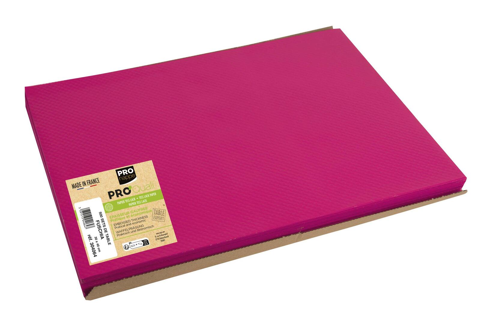 PROnappe Platzsets Tiss Lack 30 x 40 cm fuchsia 304064I