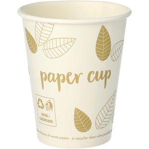 Papstar Trinkbecher 88234 pure Zero, farbig, Pappe, Einweg, für Heißgetränke, 0,2 l, 50 Stück