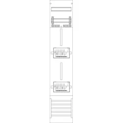f-tronic 7120347 Zählerfeld 1-feldrig, H=1350mm, 2-3.HZ, 2 ZSK-Set, Z16-ZSK Z16ZSK