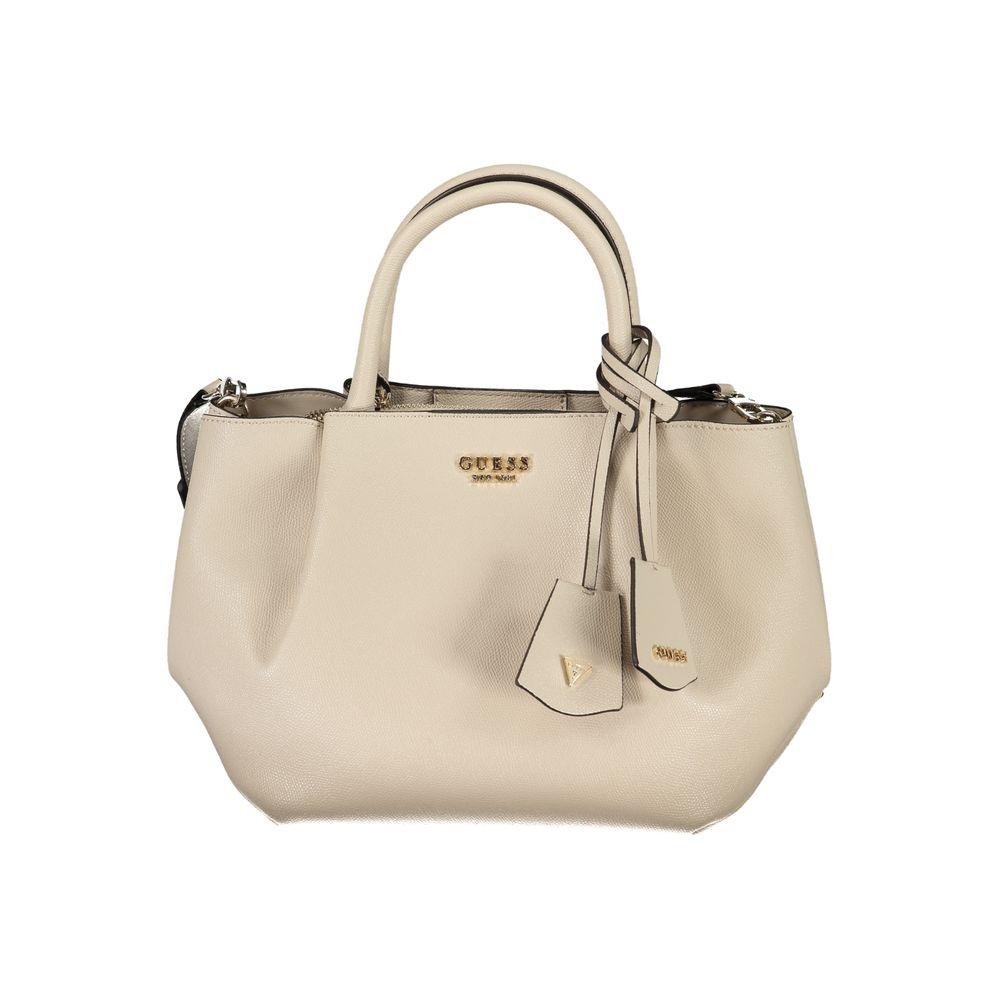 Beige Polyethylen-Handtasche