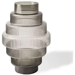 Vase Steps grau ⌀ 20 x Höhe 30 cm