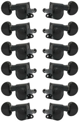 Grover 205-18BC12 Mid-Size Rotomat.BC Black Chrome