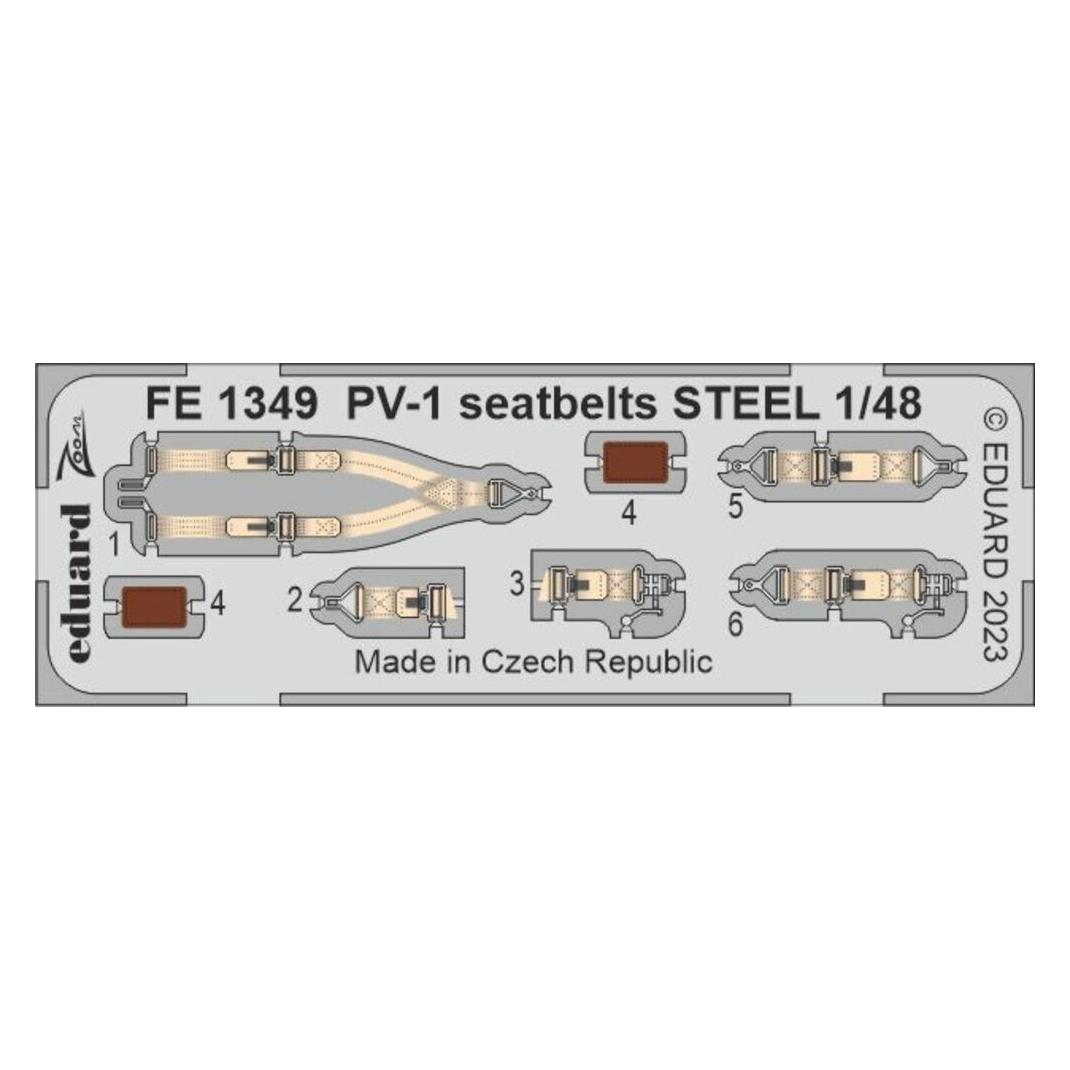 Eduard PV-1 seatbelts STEEL 48 ACADEMY (FE1349)