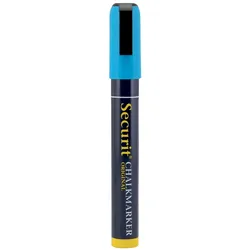 Securit® Flüssigkreidestift - Blau - Spitzenbreite 2-6mm Schräg