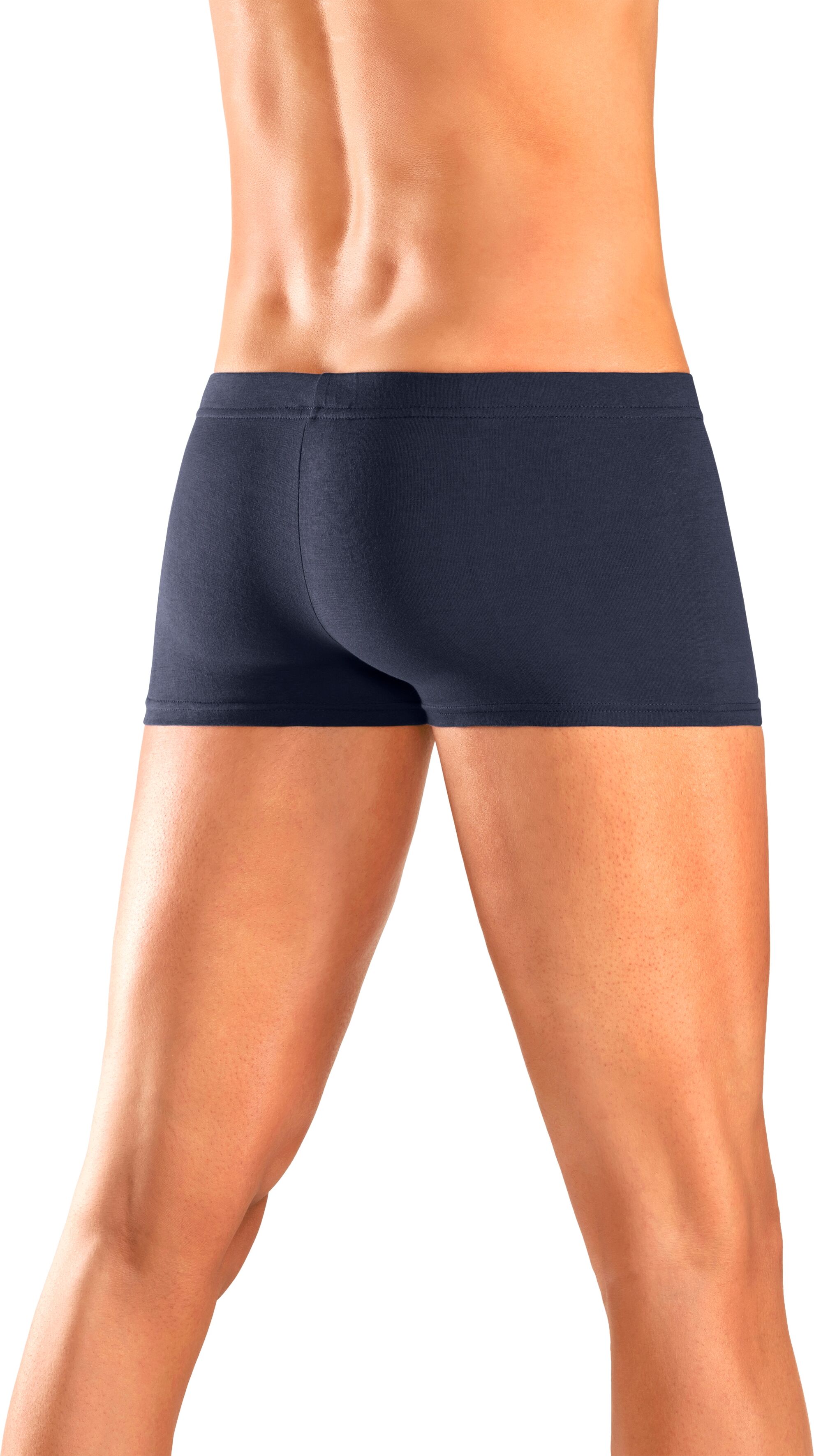 Hipster H.I.S, Herren, Gr. 6L, 5 Stk., blau (navy), Jersey, Obermaterial: 95% Baumwolle, 5% Elasthan, unifarben, körpernah, Unterhosen Hipster, knapp sitzende Boxershorts aus Baumwollstretch navy 6L, 5 Stk.