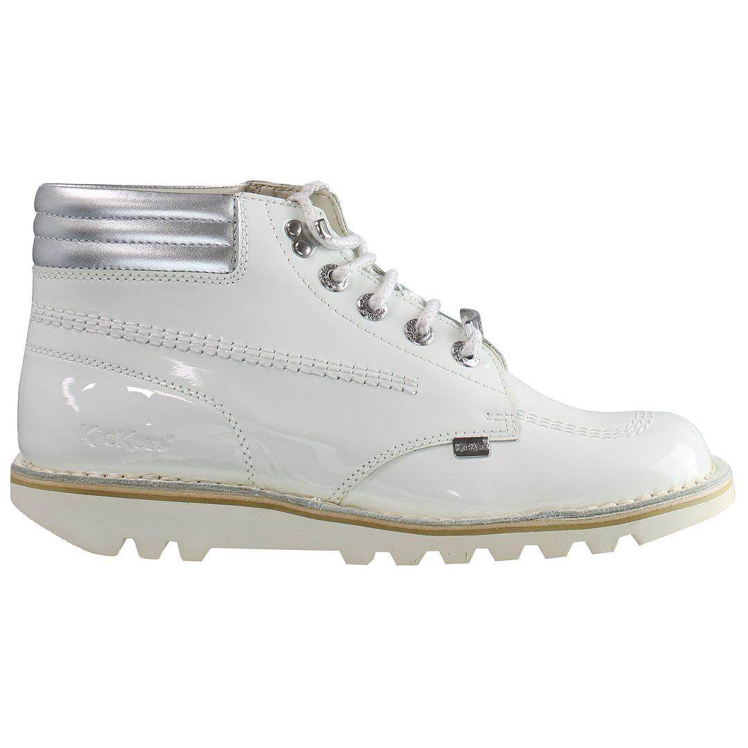 Kickers Throwback Enkellaarsjes Dames Wit