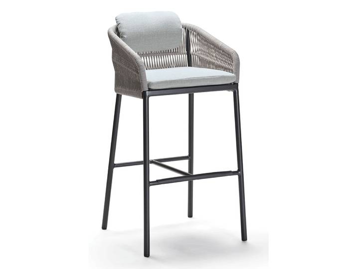Stern Barsessel Jella Aluminium anthrazit matt Kordel Stone
