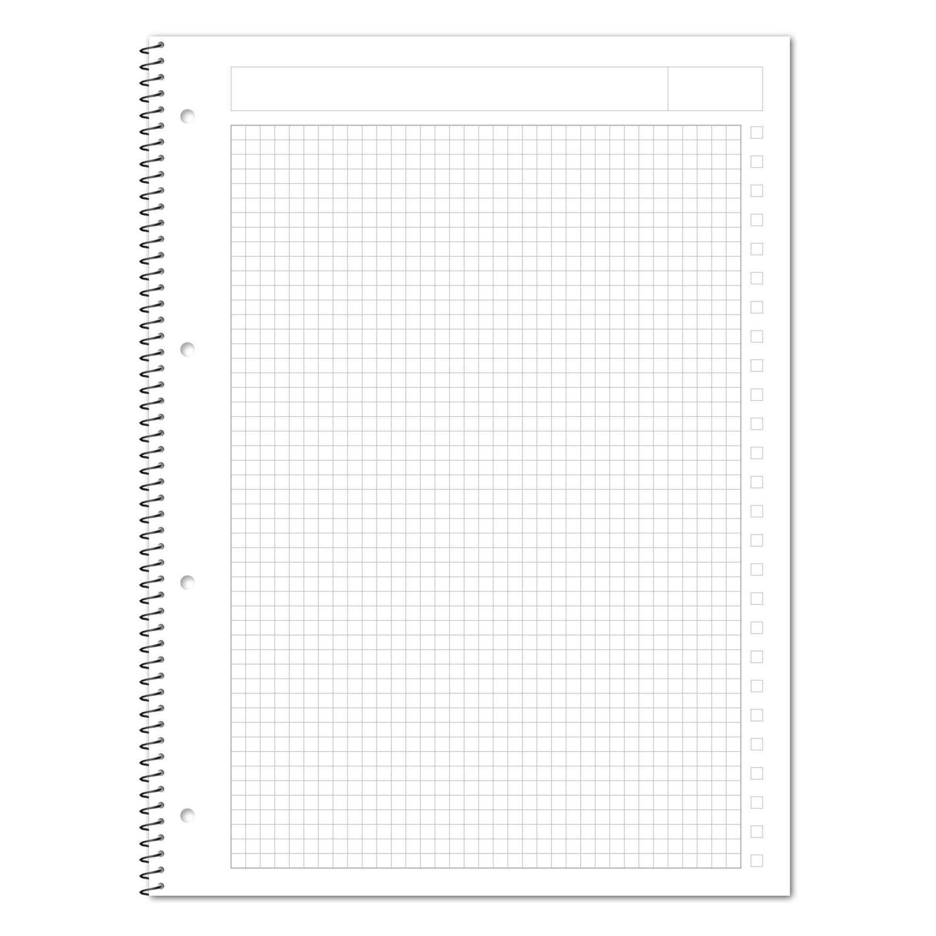 Ursus Collegeblock A4 80 Blatt kariert weiss (A4, Kariert, Harter Einband) (608546000)