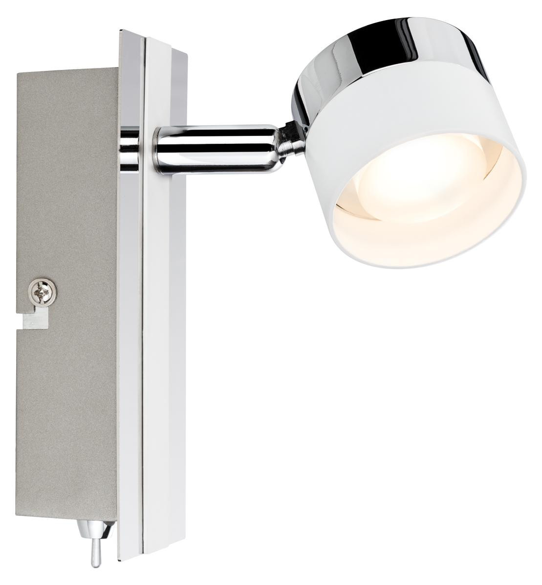 Paulmann LED Wandlamp Balkmodel Accentverlichting Wit Chroom