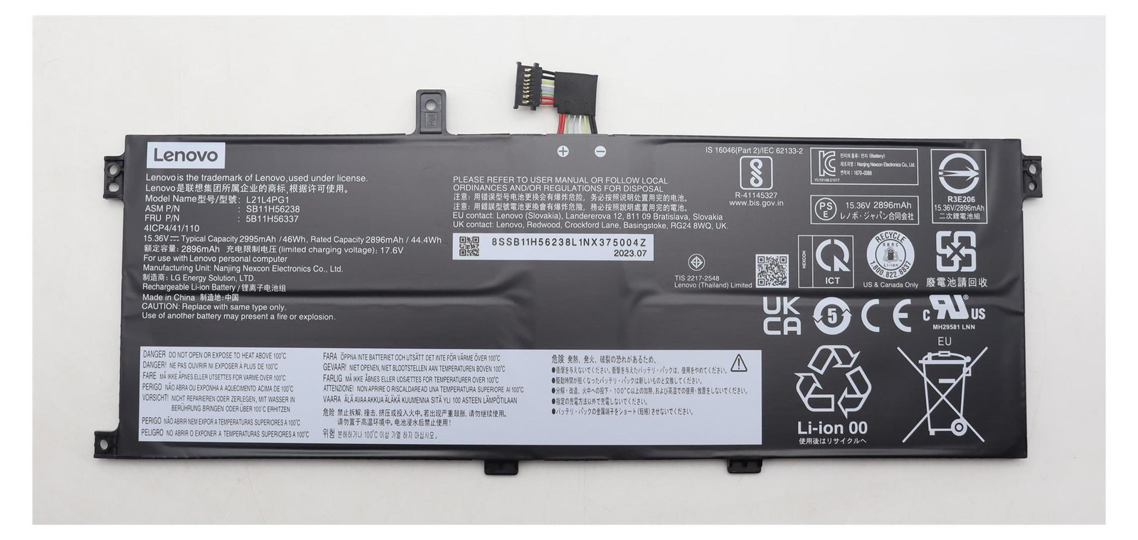 Lenovo Interne Batterij voor Lenovo Laptops, 46Wh, Li-Ion, 5B11H56337