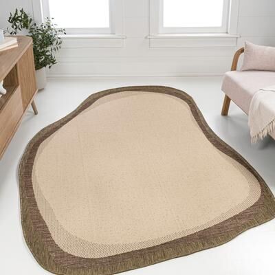 JONATHAN Y Wyatt Modern Rustic Abstract Indoor/Outdoor Shaped Area Rug
