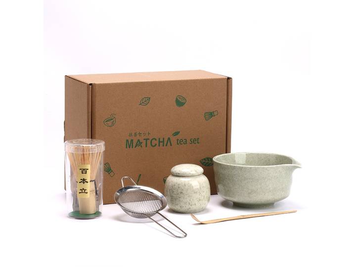Ensemble de 9 pièces pour le matcha, bol en céramique, fouet, outils de préparation du thé, ensemble complet pour les amateurs de thé, outils pour la préparation du thé