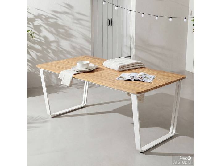 Gartentisch Keens Tischplatte: Massivholz Akazie, geölt Gestell: Aluminium, pulverbeschichtet 180 x 75 x 95cm Braun