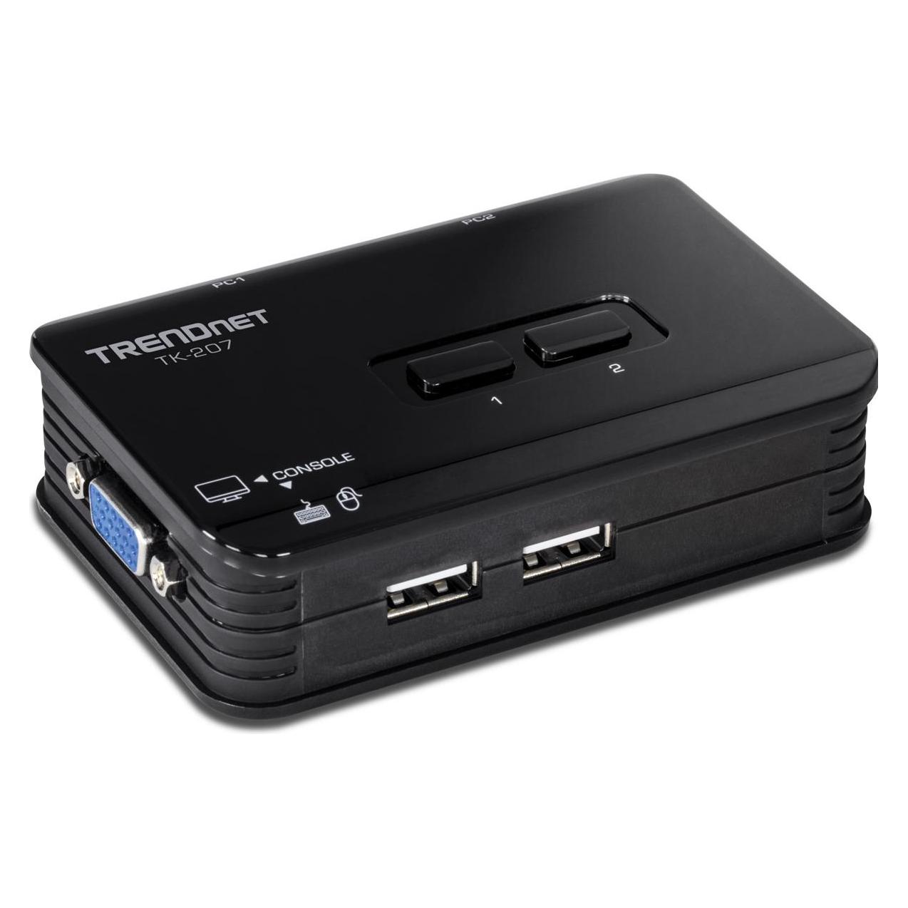 Trendnet 2-Port USB KVM Switch w/Kit (TK-207K)