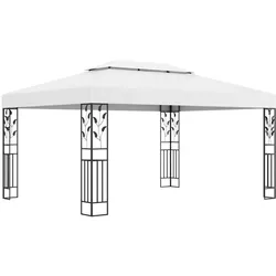 vidaXL Pavillon mit Doppeldach 3x4 m Weiß