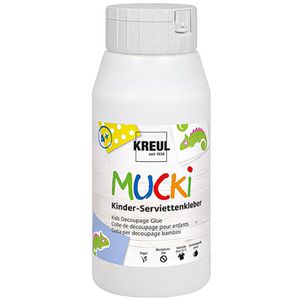 Kreul Spezialkleber Mucki, Kinder-Serviettenkleber, wasserlöslich, 750ml