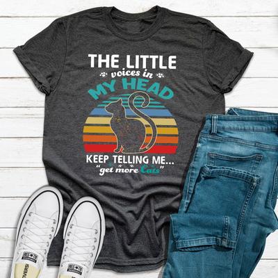 ForAllApparel The Little Voices In My Head Keep Telling Me Get More Cats Dark Heather S