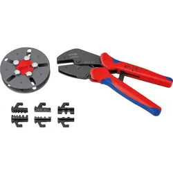 Crimpzange KNIPEX® MultiCrimp® mit Wechselmagazin für PV und Solar, 4-teilig