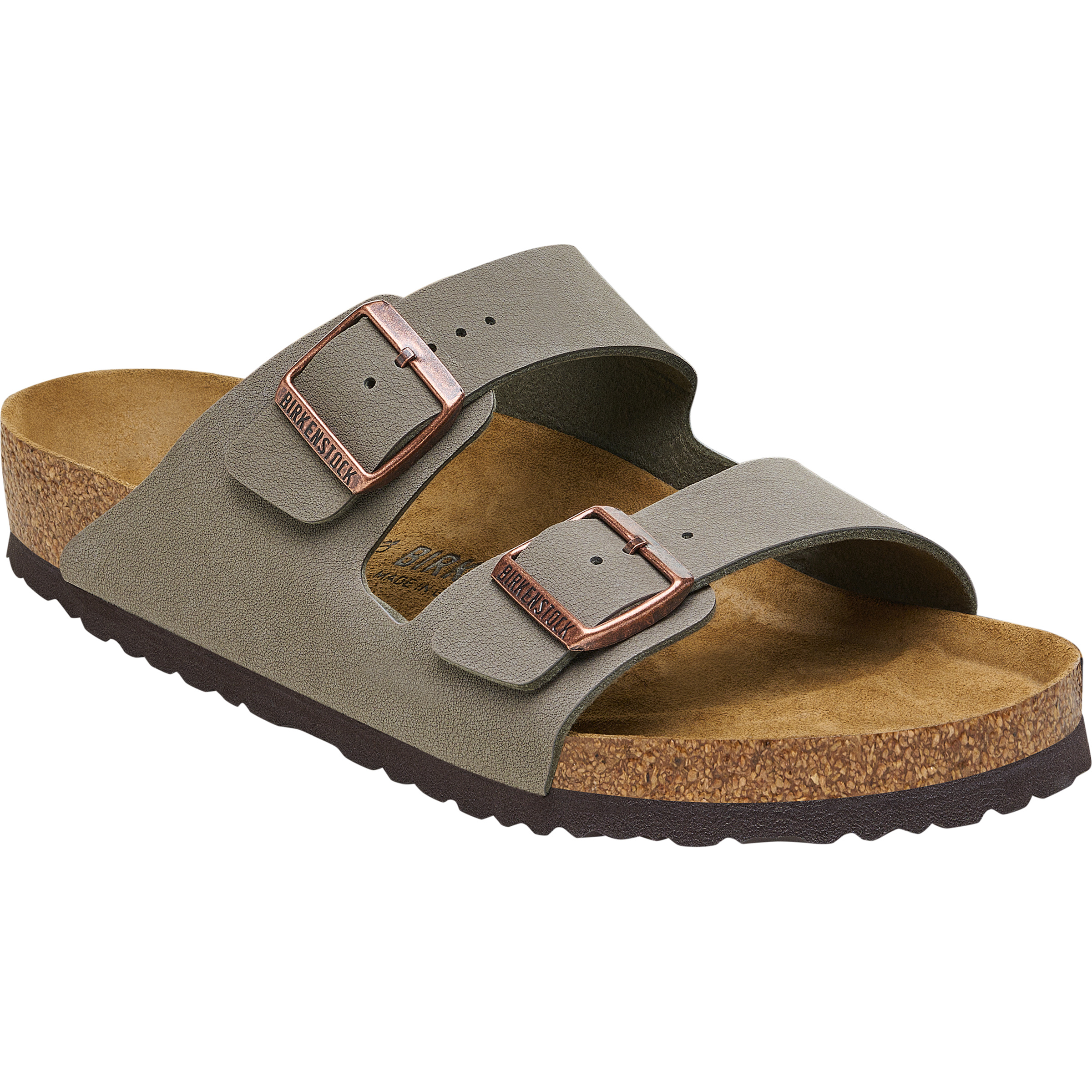 Birkenstock Arizona Birko-Flor Nubuk Narrow Sandalen Damen Sandalen braun Größe 38 Lifestyle