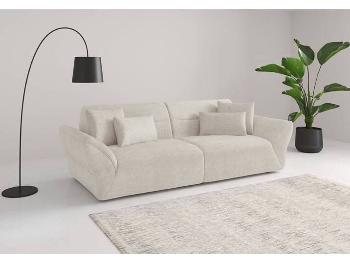 Big-Sofa, Chenille, Beige 300×116×91 cm, 4-Sitzer, SIT & MORE Dali